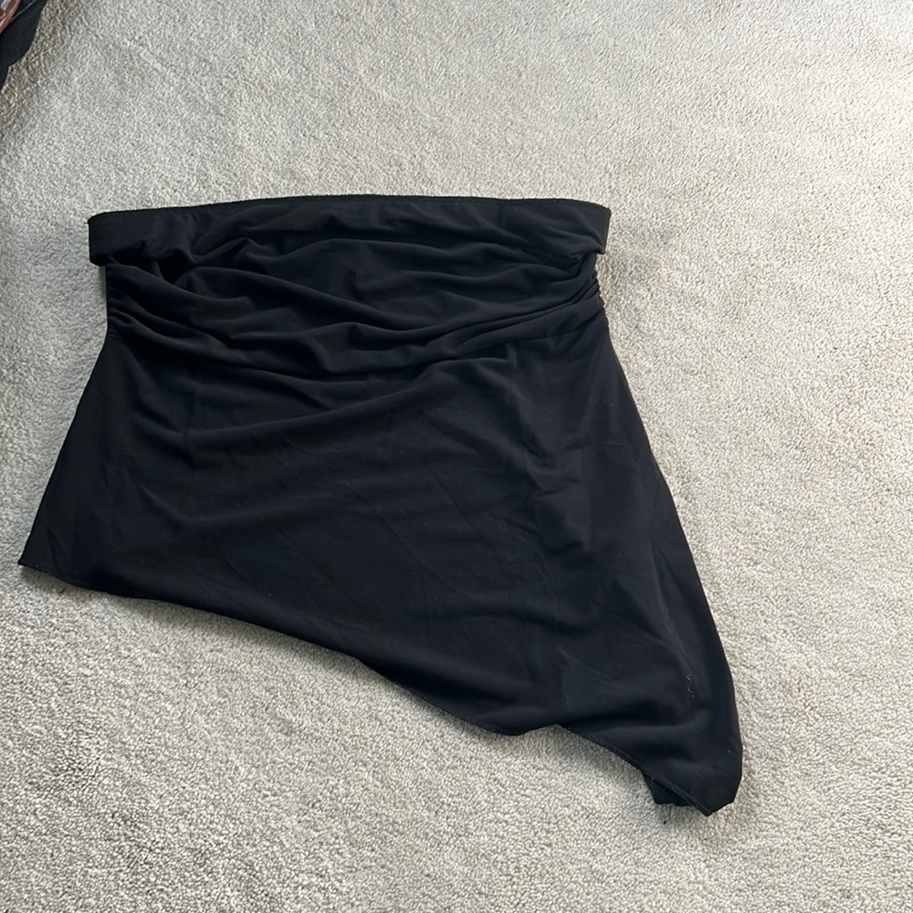 Black Flowy Strapless Top from Urban Outfitters